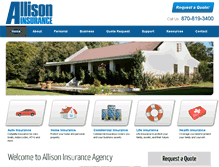 Tablet Screenshot of allisoninsuranceagency.com